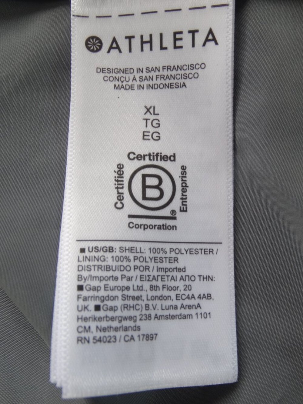 ATHLETA Everyday Anorak Coastline Blue Size XL, Raincoat w Hood - Picture 10 of 11
